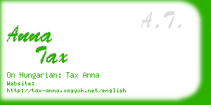 anna tax business card